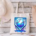 Baseball Drip Ice Cream Blue Glow Melt Ball Graphic Canvas Tote Bag Baseball Drip Ice Cream Blue Glow Melt Ball Graphic Canvas Tote Bag