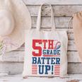 Baseball Fifth Grade Back To School 5th Grade Batter Up Canvas Tote Bag