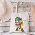 Baseball Ice Cream Dripping Dabbing Baseball Drip Canvas Tote Bag