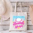 Baseball Life Lifestyle Home Plate Ice Cream Drip Men Boys Canvas Tote Bag Baseball Life Lifestyle Home Plate Ice Cream Drip Men Boys Canvas Tote Bag