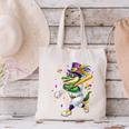 Baseball Player Mardi Gras Alligator Carnival Costume Beads Canvas Tote Bag Baseball Player Mardi Gras Alligator Carnival Costume Beads Canvas Tote Bag