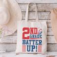 Baseball Second Grade Back To School 2nd Grade Batter Up Canvas Tote Bag