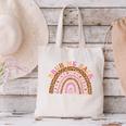 Bruh We Back To School Office Support Staff Leopard Rainbow Canvas Tote Bag