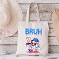 Bruh I'm 7 Baseball Ice Cream Drip It's My 7th Birthday Canvas Tote Bag