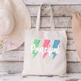 Checkered Principal Lightning Bolt Back To School Canvas Tote Bag