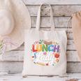 Colorful Lunch Lady Appreciation Retro Back To School Canvas Tote Bag Colorful Lunch Lady Appreciation Retro Back To School Canvas Tote Bag