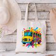 Colorful School Bus Driver Back To School Men Women Kids Canvas Tote Bag Colorful School Bus Driver Back To School Men Women Kids Canvas Tote Bag