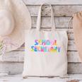 Colorful School Secretary Back To School Rainbow Canvas Tote Bag Colorful School Secretary Back To School Rainbow Canvas Tote Bag