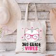 Cute 3rd Grade Vibes Cat Kitten Lover Back To School Girls Canvas Tote Bag Cute 3rd Grade Vibes Cat Kitten Lover Back To School Girls Canvas Tote Bag