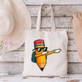 Dabbing Pencil Dancing Back To School First Day Student Boys Canvas Tote Bag Dabbing Pencil Dancing Back To School First Day Student Boys Canvas Tote Bag
