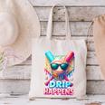 Drip Happens Baseball Ice Cream Bat And Ball With Sunglasses Canvas Tote Bag