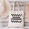 Education Coordinator Groovy Back To School Checkered Canvas Tote Bag Education Coordinator Groovy Back To School Checkered Canvas Tote Bag