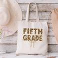 Fifth Grade Leopard Coquette Bow Back To School Women Girls Canvas Tote Bag Fifth Grade Leopard Coquette Bow Back To School Women Girls Canvas Tote Bag
