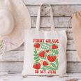 First Grade Is My Jam Boho Floral Strawberry Back To School Canvas Tote Bag First Grade Is My Jam Boho Floral Strawberry Back To School Canvas Tote Bag