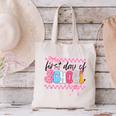 Girl First Day Of School Coquette Bow Pink Back To School Canvas Tote Bag