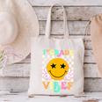 Girls 1st Grade Vibes Smile Face Back To School 1st Grade Canvas Tote Bag