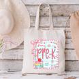 Girls Pre-K Coquette Bow Pink Preppy Back To School Canvas Tote Bag