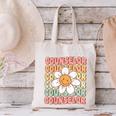 Groovy School Counselor Cute Daisy Flower Back To School Canvas Tote Bag Groovy School Counselor Cute Daisy Flower Back To School Canvas Tote Bag