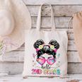 Hello 2nd Grade Messy Bun Back To School First Day Girl Kids Canvas Tote Bag Hello 2nd Grade Messy Bun Back To School First Day Girl Kids Canvas Tote Bag