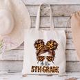 Hello 5th Grade Messy Hair Bun Girl Back To School First Day Canvas Tote Bag Hello 5th Grade Messy Hair Bun Girl Back To School First Day Canvas Tote Bag