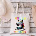 Hello First Grade Panda Lover Back To School Kids Boys Girls Canvas Tote Bag