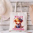 Hello Preschool Cute Highland Cow Lover Back To School Canvas Tote Bag Hello Preschool Cute Highland Cow Lover Back To School Canvas Tote Bag