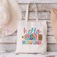 Hello Second Grade Pencil Tie Dye Back To School 2nd Grade Canvas Tote Bag