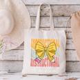 Instructional Assistant Groovy Coquette Bow Back To School Canvas Tote Bag
