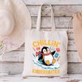 Kids Chillin In Kindergarten Penguin Student Back To School Boys Canvas Tote Bag