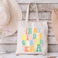Kindergarten Era Happy Back To School Groovy Kids Boys Girls Canvas Tote Bag