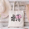 LiL Miss Pre-K Cute Back To School Pink Y2k Coquette Bow Canvas Tote Bag
