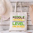 Middle School Level Unlocked Gamer Back To School Canvas Tote Bag Middle School Level Unlocked Gamer Back To School Canvas Tote Bag