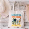 Mission Fifth 5th Grade Accepted Back To School Vintage Canvas Tote Bag