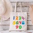 Monster Numbers Learning Cute Numbers 0-9 Back To School Canvas Tote Bag