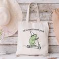 Off To Teach Fourth Grade Froggy Cute Frog Back To School Canvas Tote Bag