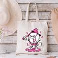 Pink Ribbon Baseball Breast Cancer Awareness Canvas Tote Bag