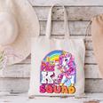 Pre-K Squad Flossing Unicorn Back To School Girls Premium Tri-Blend Canvas Tote Bag