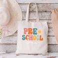 Preschool Crew Team Retro Groovy Vintage Back To School Canvas Tote Bag Preschool Crew Team Retro Groovy Vintage Back To School Canvas Tote Bag