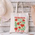 Preschool Is My Jam Boho Floral Strawberry Back To School Canvas Tote Bag Preschool Is My Jam Boho Floral Strawberry Back To School Canvas Tote Bag