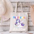 Preschool Here I Come Unicorn Back To School Girl Student Canvas Tote Bag