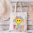 Preschool Vibes Smile Face Back To School Kinder Girls Kids Canvas Tote Bag Preschool Vibes Smile Face Back To School Kinder Girls Kids Canvas Tote Bag