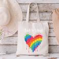Rainbow Pencil Heart Back To School Creative Canvas Tote Bag Rainbow Pencil Heart Back To School Creative Canvas Tote Bag