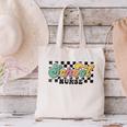 Retro Checkered School Nurse Squad Back To School Graduation Canvas Tote Bag