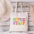 Retro Groovy Office Staff Life Flowers Back To School Canvas Tote Bag Retro Groovy Office Staff Life Flowers Back To School Canvas Tote Bag