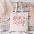 Retro Speech Squad Back To School Speech Therapist SLP Canvas Tote Bag