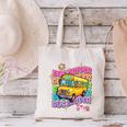 School Bus Driver Groovy Retro Back To School Canvas Tote Bag