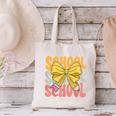 School Nurse Groovy Coquette Bow Cute Back To School Canvas Tote Bag School Nurse Groovy Coquette Bow Cute Back To School Canvas Tote Bag