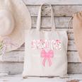 Senior 2027 Floral Pink Bow Back To School Class Of 2027 Canvas Tote Bag Senior 2027 Floral Pink Bow Back To School Class Of 2027 Canvas Tote Bag