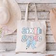 Sixth Grade Coquette Bow Pencil First Day Back To School Canvas Tote Bag Sixth Grade Coquette Bow Pencil First Day Back To School Canvas Tote Bag