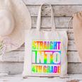 Straight Into 4th Grade Fourth Grade Back To School Canvas Tote Bag